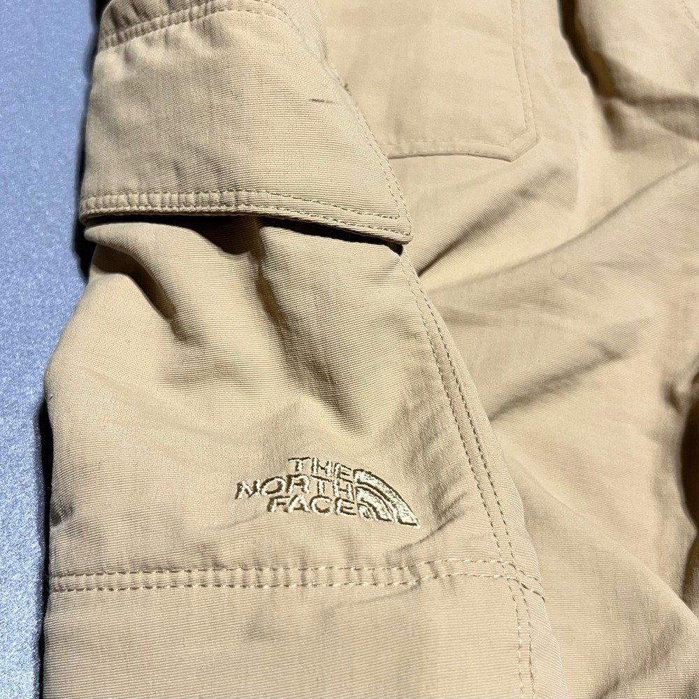 The North Face Mens L Short Tan Nylon Convertible Zip Off Cargo Hiking Pants - Picture 12 of 16